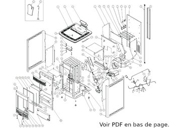 IRIDE90 vue éclatée poêle à bois