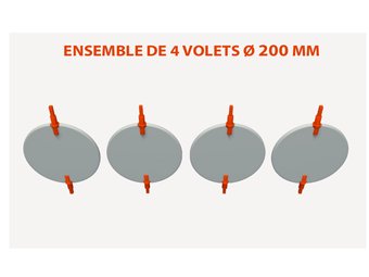 VRD10504S 4 volets pour plénums PL10504S