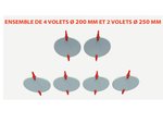 VRD15006S 4 volets pour plénums PL15006S